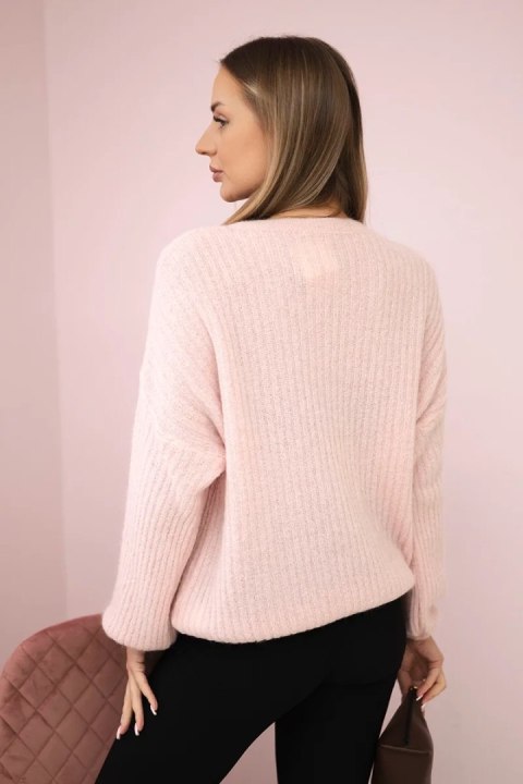Sweter baby alpaka pudrowy róż Sweter baby alpaka pudrowy róż