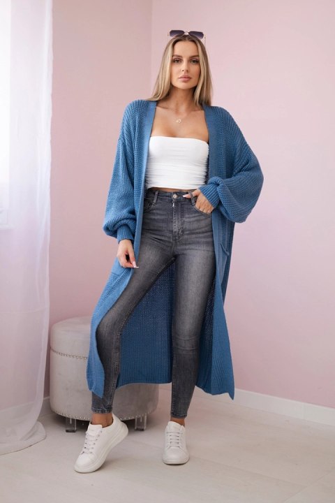 Sweter długi kardigan jeansowy Sweter długi kardigan jeansowy