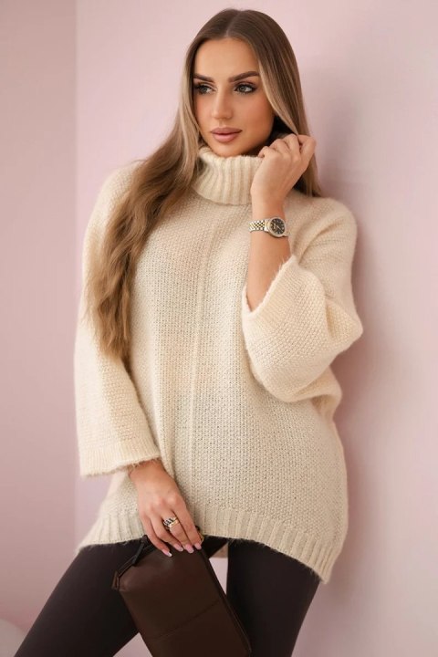 Sweter z golfem beżowy Sweter z golfem beżowy