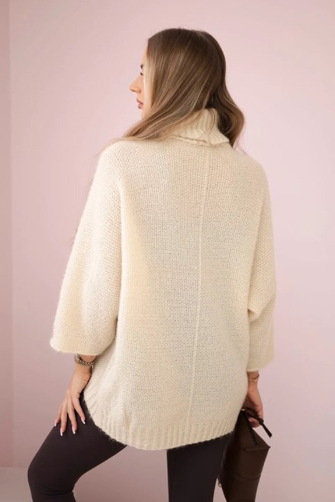 Sweter z golfem beżowy Sweter z golfem beżowy