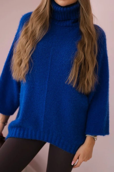 Sweter z golfem chabrowy Sweter z golfem chabrowy
