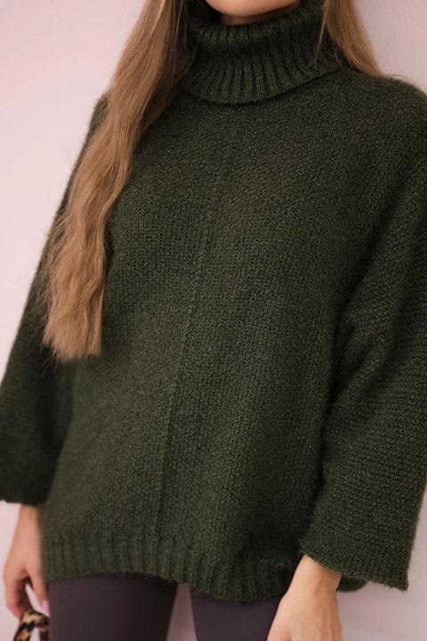 Sweter z golfem khaki Sweter z golfem khaki