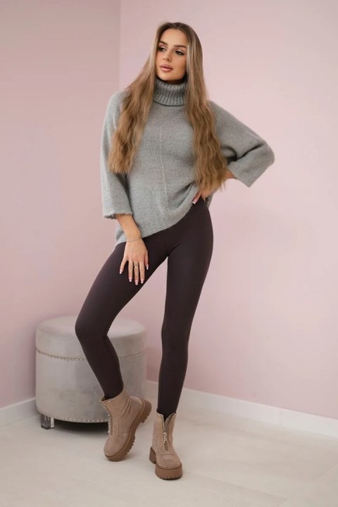 Sweter z golfem szary Sweter z golfem szary