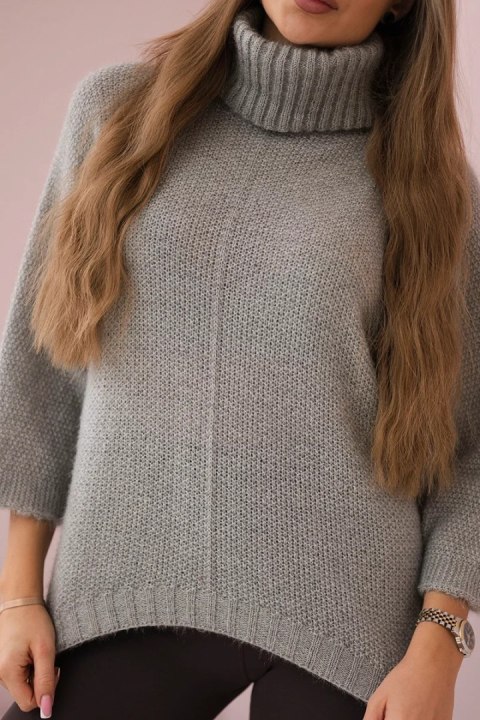 Sweter z golfem szary Sweter z golfem szary