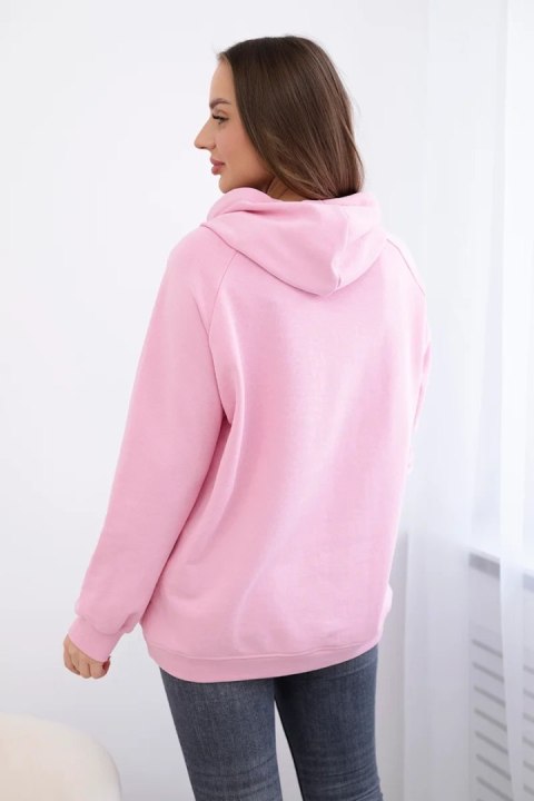 Bluza bawełniana z kapturem różowa Bluza bawełniana z kapturem różowa