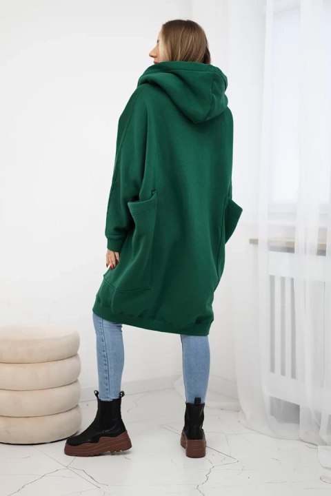 Bluza ocieplana oversize ciemno zielona Bluza ocieplana oversize ciemno zielona