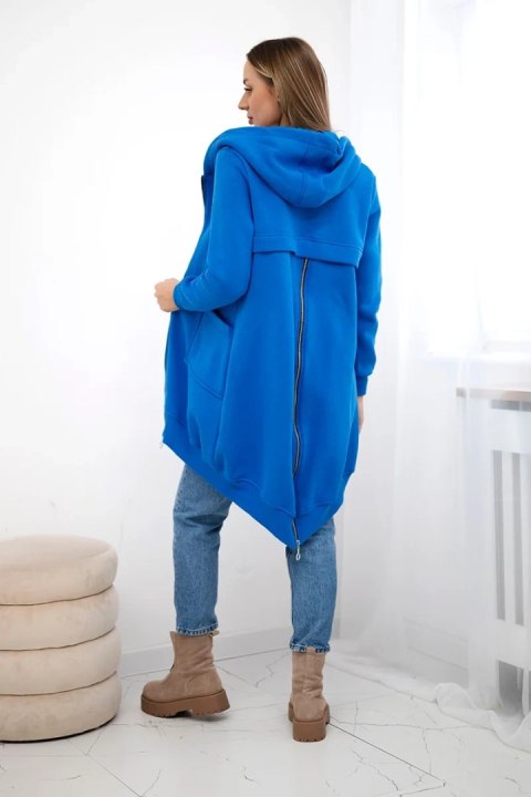 Bluza ocieplana z suwakiem z tyłu chabrowa Bluza ocieplana z suwakiem z tyłu chabrowa