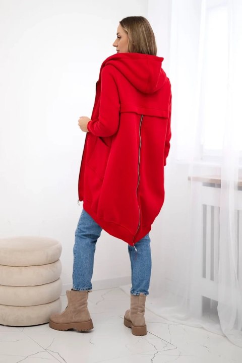Bluza ocieplana z suwakiem z tyłu czerwona Bluza ocieplana z suwakiem z tyłu czerwona