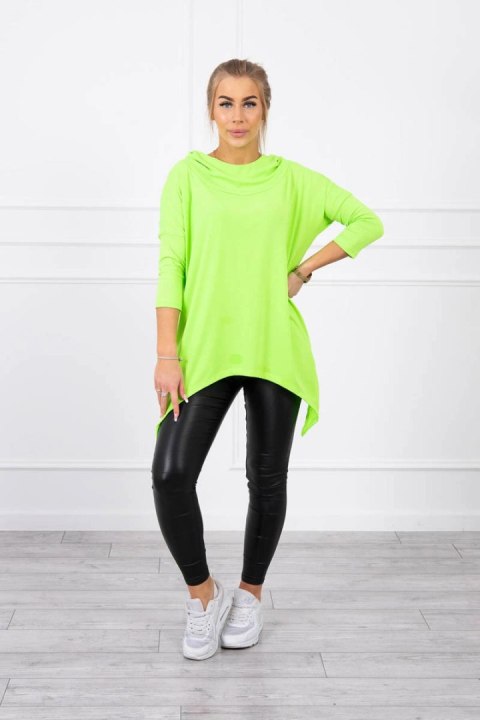 Bluza z nadrukiem skrzydeł zielony neon