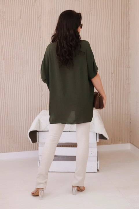 Bluzka oversize z wisiorkiem khaki Bluzka oversize z wisiorkiem khaki