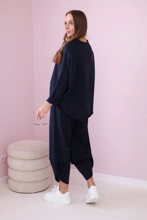 Komplet bawełniany bluza + spodnie granatowy Komplet bawełniany bluza + spodnie granatowy