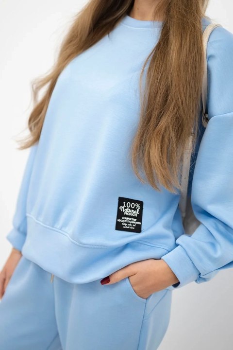 Komplet z wiskozy bluza + spodnie niebieski Komplet z wiskozy bluza + spodnie niebieski