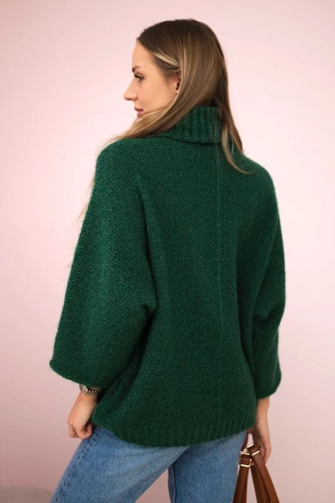 Sweter z golfem ciemny zielony Sweter z golfem ciemny zielony