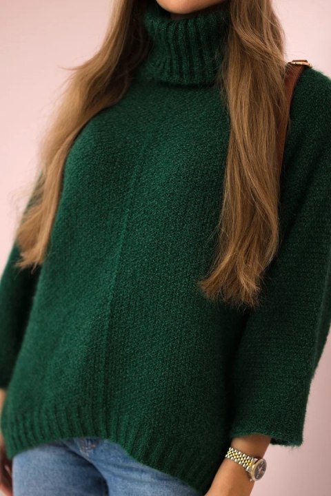 Sweter z golfem ciemny zielony Sweter z golfem ciemny zielony