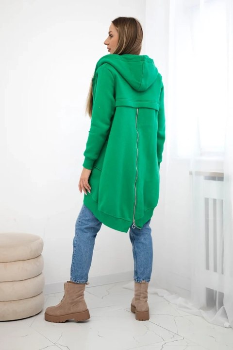 Bluza ocieplana z suwakiem z tyłu zielona Bluza ocieplana z suwakiem z tyłu zielona