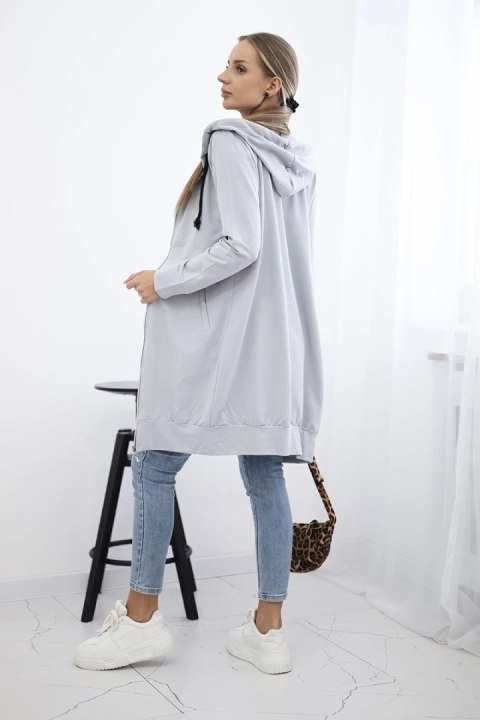 Bluza sukienkowa z kapturem szara Bluza sukienkowa z kapturem szara