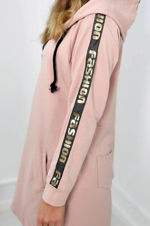 Bluza z suwakiem z tyłu ciemny pudrowy róż Bluza z suwakiem z tyłu ciemny pudrowy róż