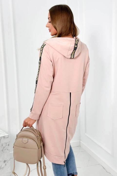 Bluza z suwakiem z tyłu ciemny pudrowy róż Bluza z suwakiem z tyłu ciemny pudrowy róż