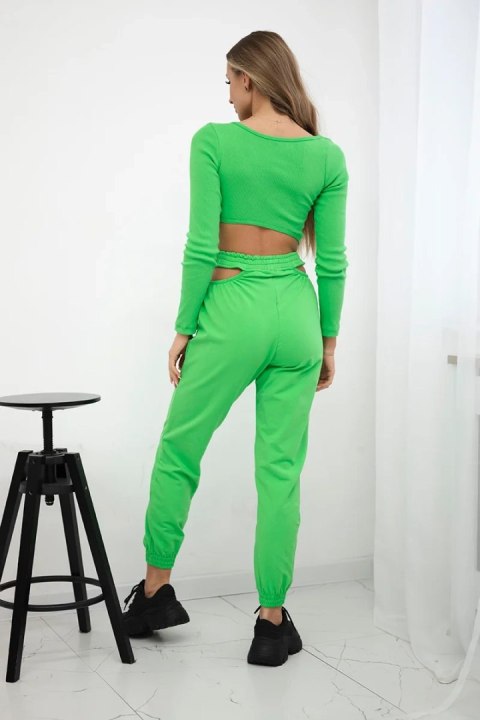 Komplet z bluzką top zielony neon Komplet z bluzką top zielony neon