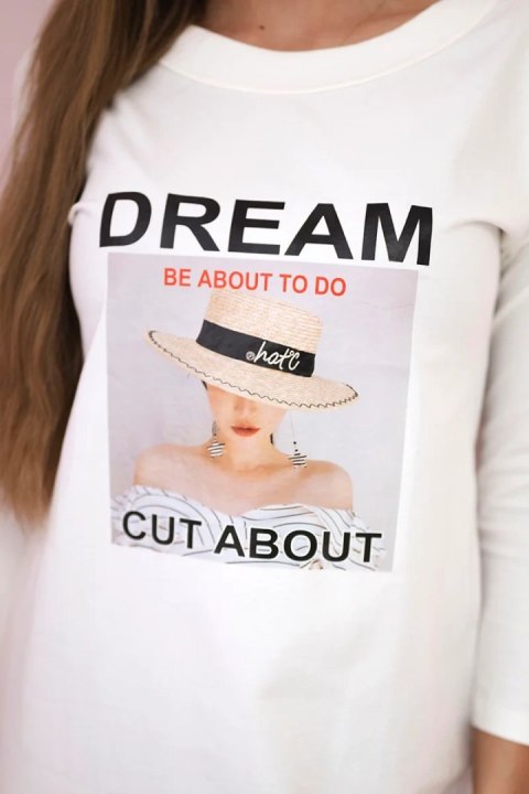 Sukienka z nadrukiem Dream ecru Sukienka z nadrukiem Dream ecru