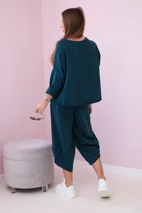 Komplet bawełniany bluza + spodnie morski Komplet bawełniany bluza + spodnie morski