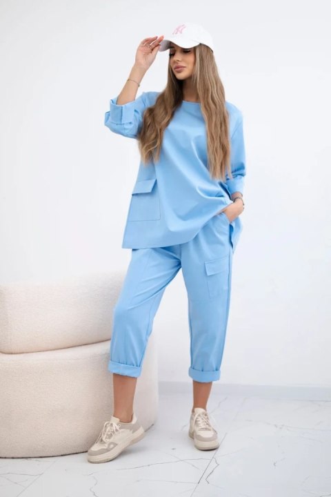 Komplet punto bluza + spodnie niebieski Komplet punto bluza + spodnie niebieski