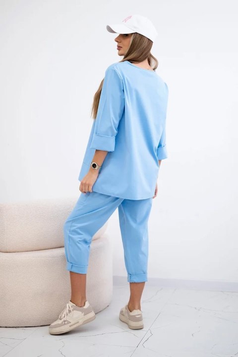 Komplet punto bluza + spodnie niebieski Komplet punto bluza + spodnie niebieski