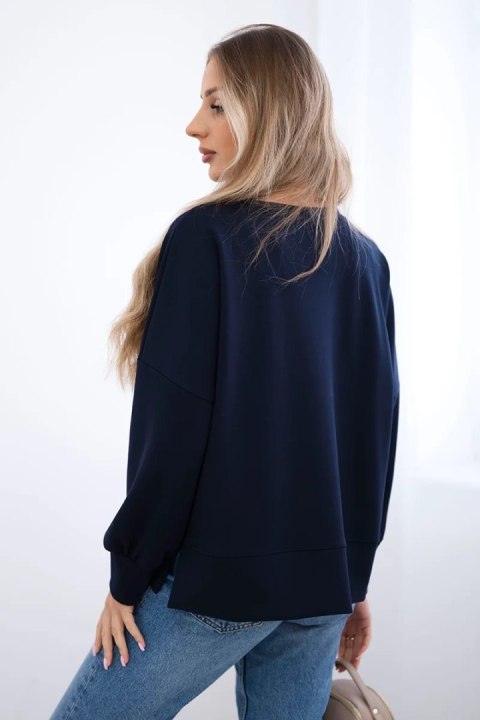 Bluza z nadrukiem masełko granatowa Bluza z nadrukiem masełko granatowa