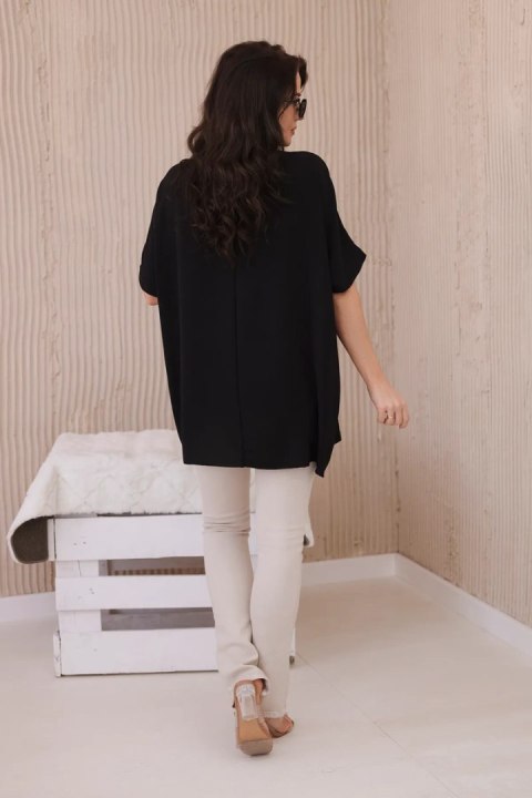Bluzka oversize z wisiorkiem czarna Bluzka oversize z wisiorkiem czarna