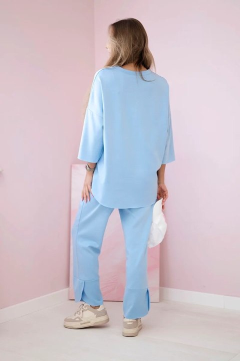 Komplet bluza + spodnie masełko niebieski Komplet bluza + spodnie masełko niebieski