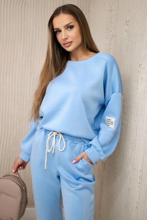 Komplet bluza + spodnie masełko niebieski Komplet bluza + spodnie masełko niebieski