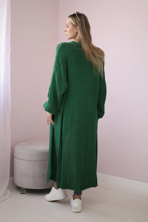Sweter długi kardigan zielony Sweter długi kardigan zielony