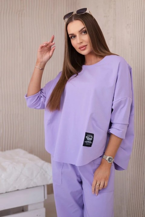 Komplet new punto bluza + spodnie jasny fioletowy Komplet new punto bluza + spodnie jasny fioletowy