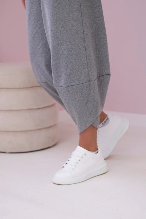 Komplet bawełniany bluza + spodnie szary melanż Komplet bawełniany bluza + spodnie szary melanż