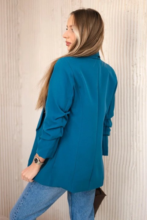 Marynarka z klapami elegancka morska Marynarka z klapami elegancka morska