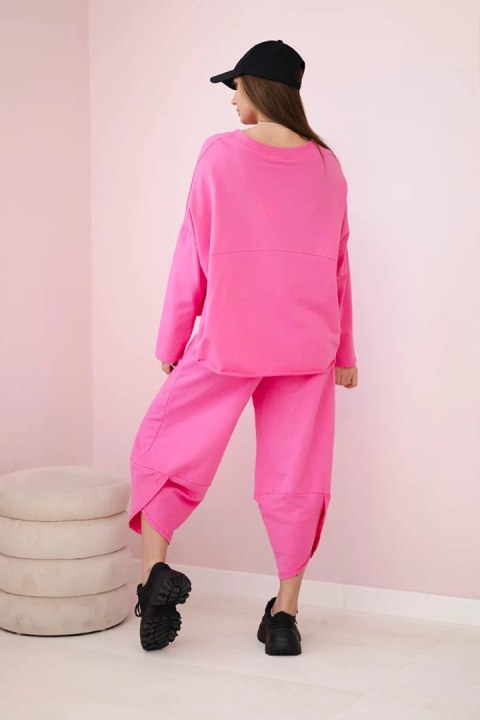Komplet bawełniany bluza + spodnie jasny różowy Komplet bawełniany bluza + spodnie jasny różowy