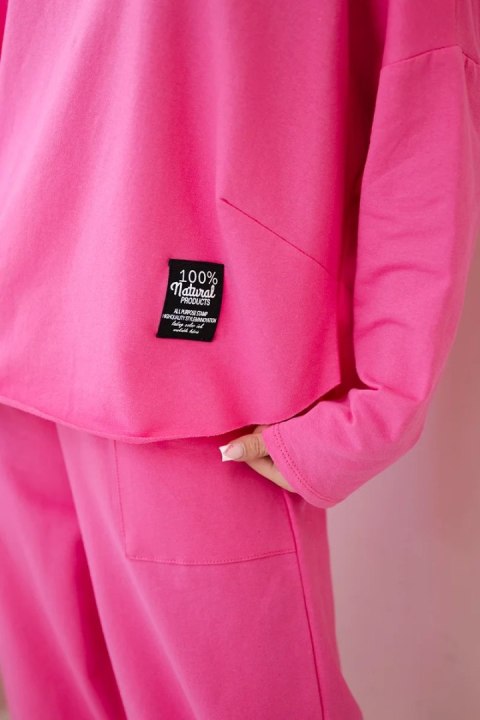 Komplet bawełniany bluza + spodnie jasny różowy Komplet bawełniany bluza + spodnie jasny różowy