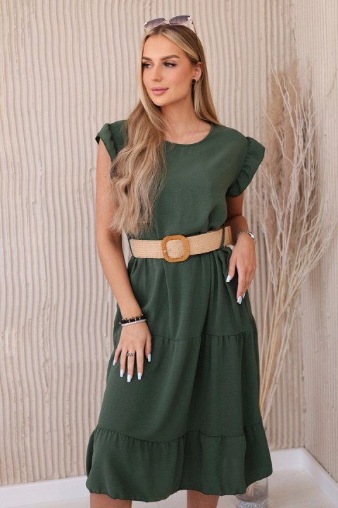 Sukienka z falbankami khaki Sukienka z falbankami khaki