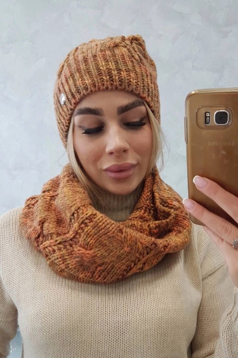 Komplet damski z polarem Tessa K315 jasny khaki+musztardowy Komplet damski z polarem Tessa K315 jasny khaki+musztardowy