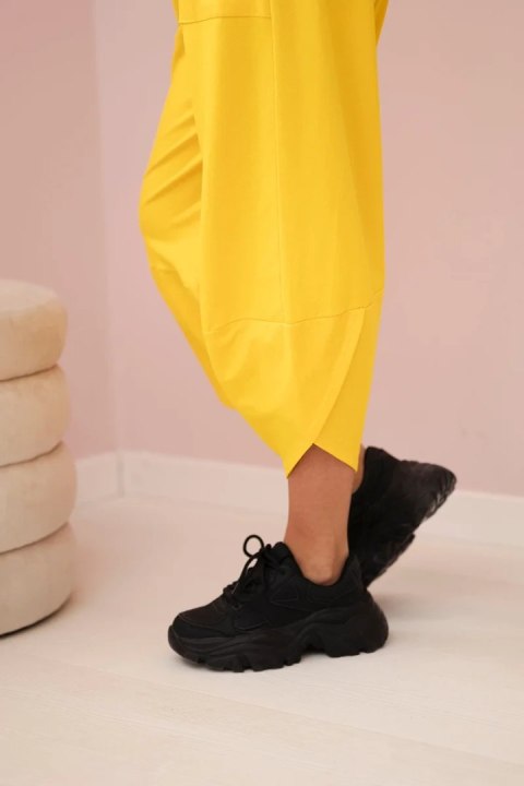 Komplet bawełniany bluza + spodnie ciemny żółty Komplet bawełniany bluza + spodnie ciemny żółty
