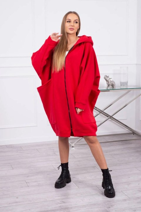 Bluza ocieplana oversize czerwona Bluza ocieplana oversize czerwona