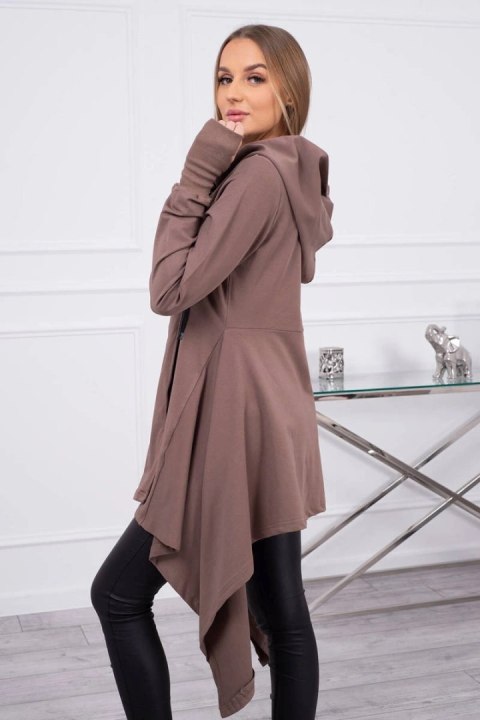 Bluza z kapturem i suwakiem na boku mocca Bluza z kapturem i suwakiem na boku mocca