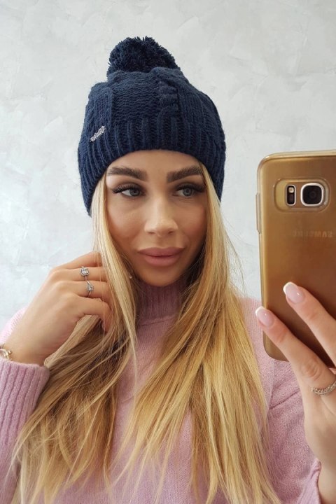 Czapka z polarem Stefania K278 granatowa Czapka z polarem Stefania K278 granatowa