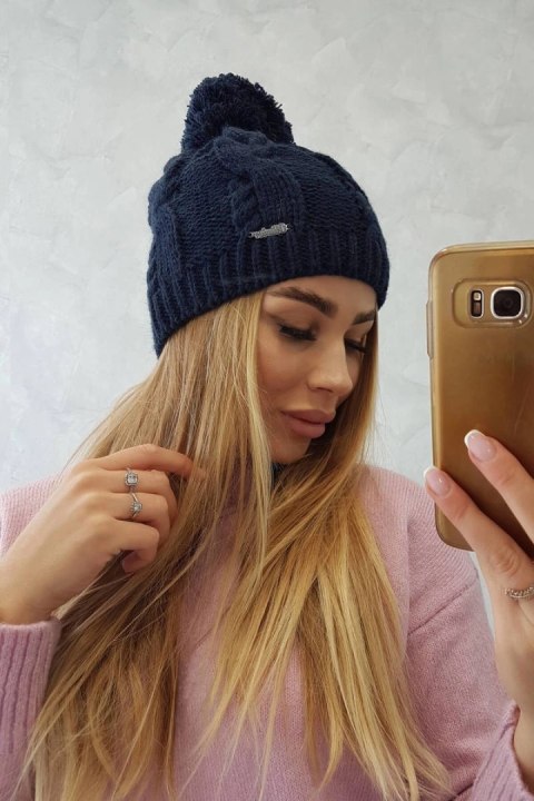 Czapka z polarem Stefania K278 granatowa Czapka z polarem Stefania K278 granatowa