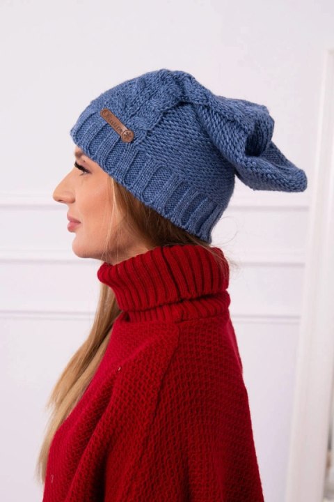 Czapka z polarem Ula K271 jeansowa Czapka z polarem Ula K271 jeansowa