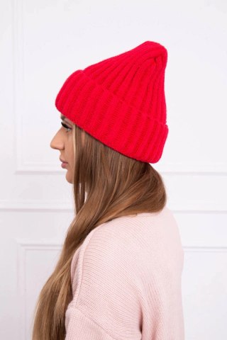 Czapka z wywinięciem Magda K293 czerwona