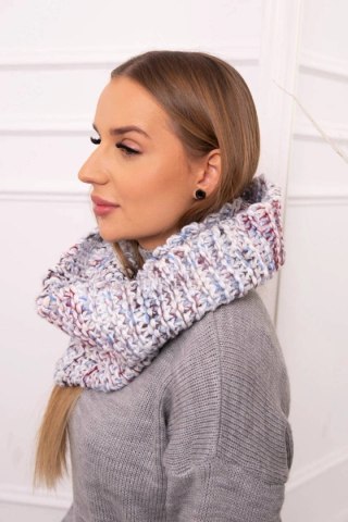 KN16 Komin damski niebieski+bordowy