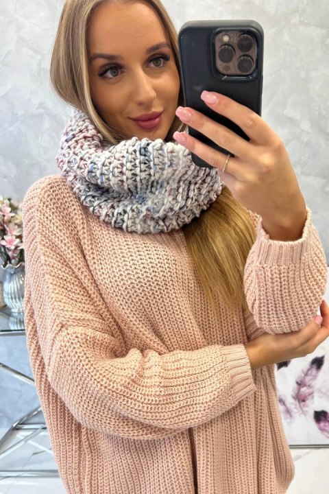 KN16 Komin damski niebieski+bordowy KN16 Komin damski niebieski+bordowy