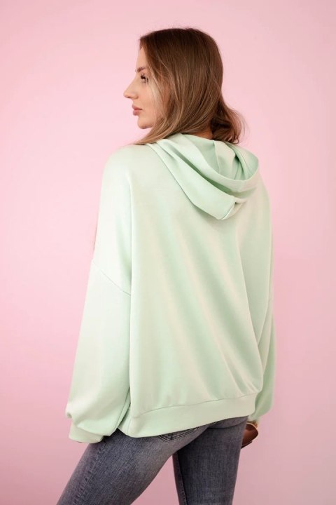 Bluza z kapturem masełko ciemno miętowa Bluza z kapturem masełko ciemno miętowa