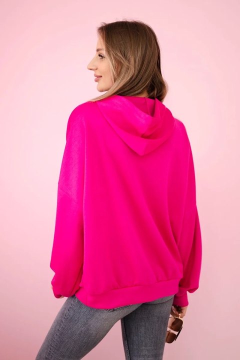 Bluza z kapturem masełko fuksja Bluza z kapturem masełko fuksja